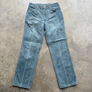 Vintage Lee Jeans 28x29 Mens Green Denim Straight Leg Brushed Cotton Corduroy